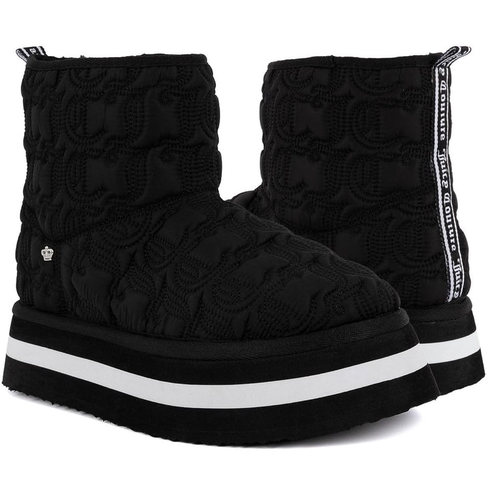 Juicy Couture Black Quilted Winter Boots